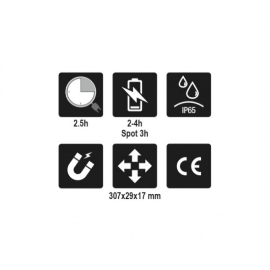 Lampada sottile a 3 LED snodata ricaricabile Beta