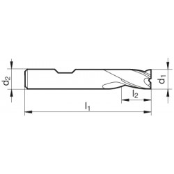 Fresa cilindrica frontale GUHRING HM 2,00mm 3T Fire