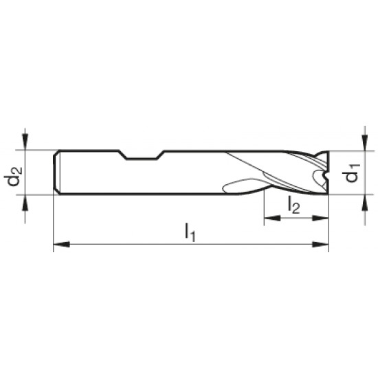 Fresa cilindrica frontale GUHRING HM 2,00mm 3T Fire