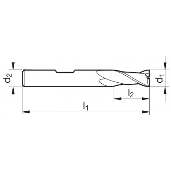 Frese cilindriche frontali GUHRING 2T Hss-co 12mm