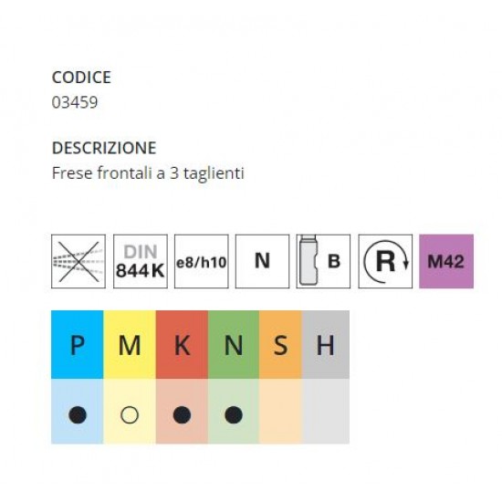 Frese cilindriche frontali GUHRING 3T Hss-co 10mm